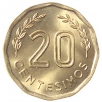 Монета Уругвай 20 сентесимо 1981
