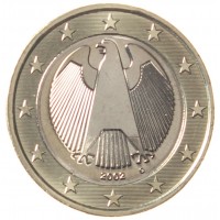 Монета Германия 1 евро 2002 G