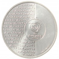 Монета Португалия 8 евро 2003 Ценности футбола - Честная игра