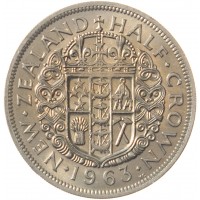 Монета Новая Зеландия 1/2 кроны 1963