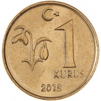 Монета Турция 1 куруш 2015