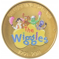 Монета Австралия 1 доллар 2011 20 лет музыкальной группе Wiggles - мультик
