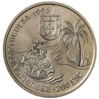 Португалия 200 эскудо 1998 Путешествие Васко да Гамы в Индию 1498 года - Южная Африка, Наталь
