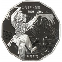 Монета Южная Корея 20000 вон 2010 Талчум маска танца