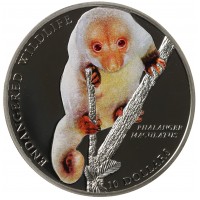 Монета Соломоновы Острова 10 долларов 2010 Вымирающие виды - Обыкновенный пятнистый кускус