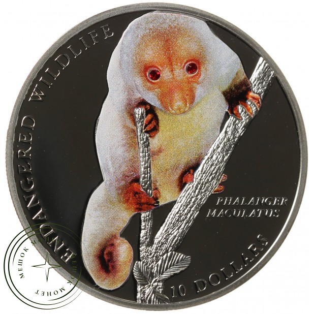 Соломоновы Острова 10 долларов 2010 Вымирающие виды - Обыкновенный пятнистый кускус