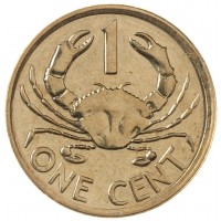 Монета Сейшелы 1 цент 2014