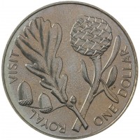 Монета Новая Зеландия 1 доллар 1981 Королевский визит
