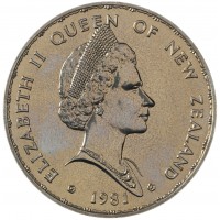 Монета Новая Зеландия 1 доллар 1981 Королевский визит