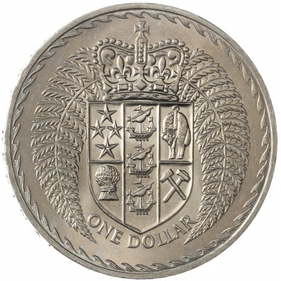 Монета Новая Зеландия 1 доллар 1967