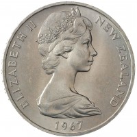Монета Новая Зеландия 1 доллар 1967