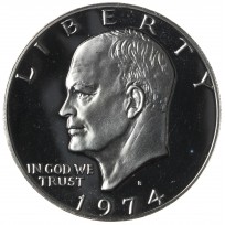 Монета США 1 доллар 1974 S PROOF
