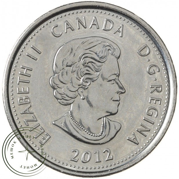 Канада 25 центов 2012 Вождь Шайенов Текумсе (Война 1812 года)