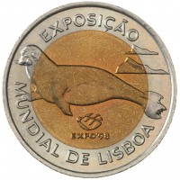 Монета Португалия 100 эскудо 1997 Лиссабон ЭКСПО 1998