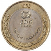 Монета Португалия 200 эскудо 1998 Международный год океана - ЭКСПО, 1998