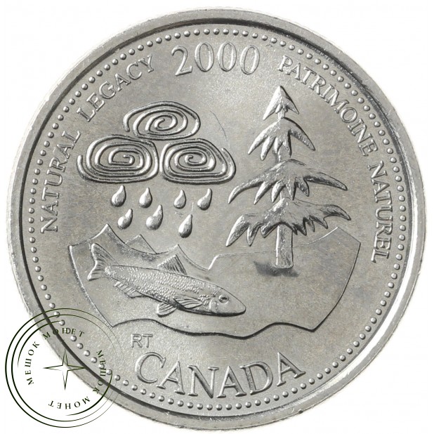 Канада 25 центов 2000 Природное наследие
