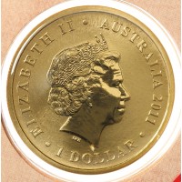 Монета Австралия 1 доллар 2011 Детёныши диких животных - Динго