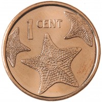 Монета Багамские острова 1 цент 2015