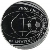 Монета Италия 5 евро 2004 Чемпионат мира по футболу 2006 в Германии