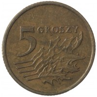 Монета Польша 5 грошей 1999