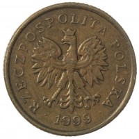 Монета Польша 5 грошей 1999
