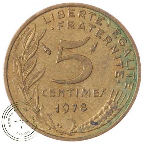 Франция 5 сантимов 1978 — 937040913