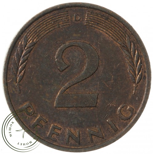 Германия 2 пфеннига 1978 D — 937040921