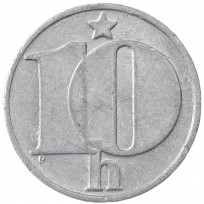 Монета Чехословакия 10 геллеров 1976