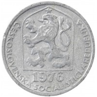 Монета Чехословакия 10 геллеров 1976