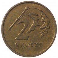 Монета Польша 2 гроша 1999