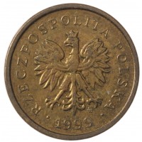 Монета Польша 2 гроша 1999
