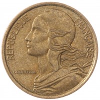 Монета Франция 5 сантимов 1996