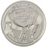 Монета Грузия 2 лари 2006 25 лет победе в Кубке обладателей кубков УЕФА, Динамо Тбилиси