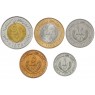 Мавритания набор 5 монет 1, 5, 10, 20 и 50 угий 2009 - 2014