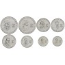 Эквадор набор 8 монет 5, 10, 25 и 50 сентаво 2023 - 2024 Выдающиеся личности 