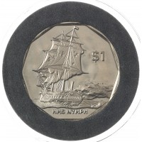 Монета Британские Виргинские острова 1 доллар 2022 Корабли - Нимф