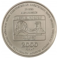 Монета Венгрия 2000 форинтов 2021 УЕФА Чемпионат Европы по футболу 2020