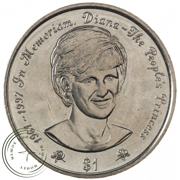 Ниуэ 1 доллар 1997 В память о Принцессе Диане