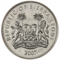 Монета Сьерра-Леоне 1 доллар 2007 10 лет со дня смерти Принцессы Дианы