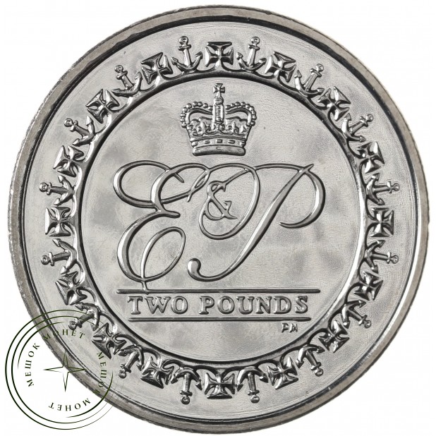 Британская территория Индийского океана 2 фунта 2011 Королева Елизавета II и Принц Филипп
