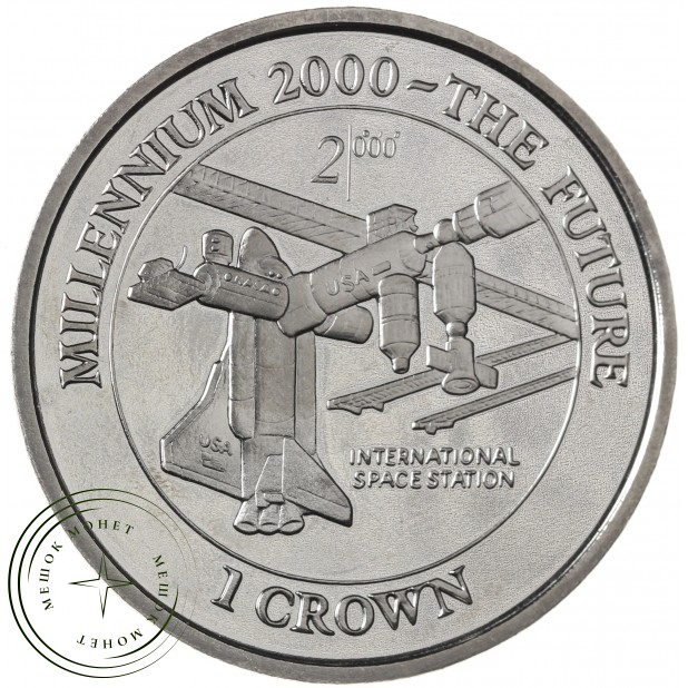 Остров Мэн 1 крона 2000 Международная космическая станция