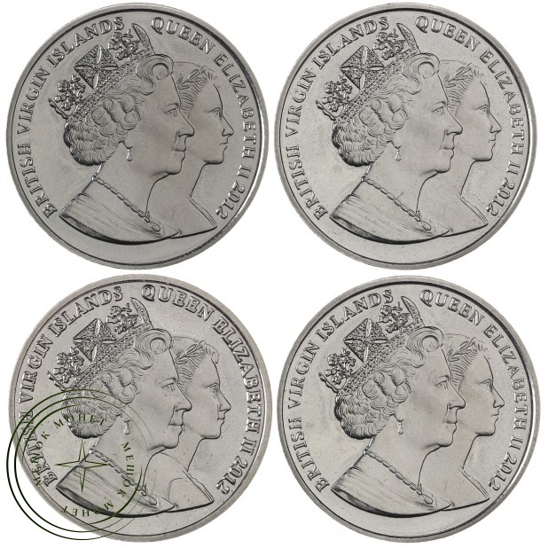 Британские Виргинские острова набор 4 монеты 1 доллар 2012 XXX летние Олимпийские Игры в Лондоне 2012