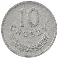 Монета Польша 10 грошей 1973