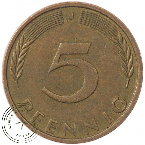 Германия 5 пфеннигов 1972 J — 937041093