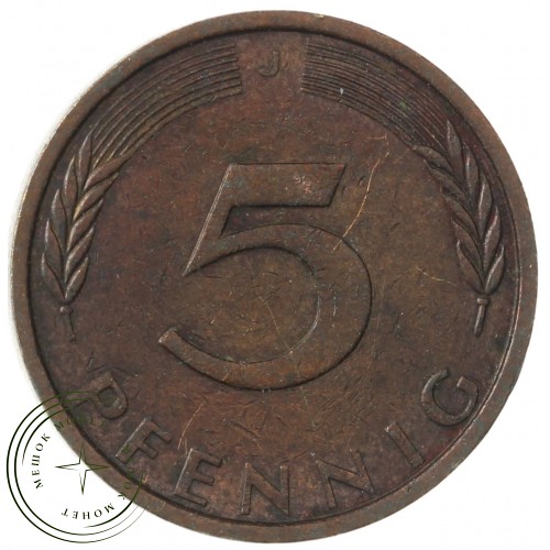 Германия 5 пфеннигов 1973 J — 937041100