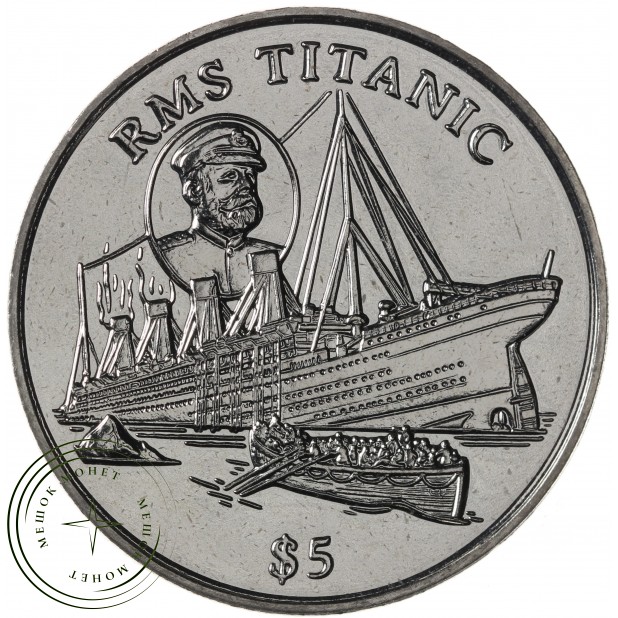 Либерия 5 долларов 1998 Титаник