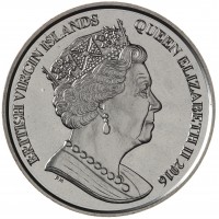Монета Британские Виргинские острова 1 доллар 2016 XXXI летние Олимпийские Игры в Рио-де-Жанейро 2016 - Триатлон