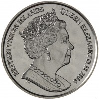 Монета Британские Виргинские острова 1 доллар 2016 XXXI летние Олимпийские Игры в Рио-де-Жанейро 2016 - Пляжный волейбол