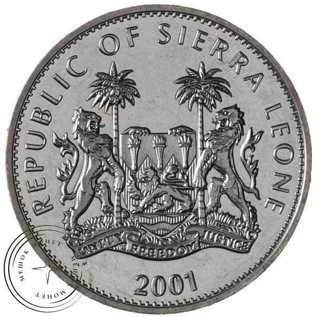 Сьерра-Леоне 1 доллар 2001 Большие кошки мира - Гепард