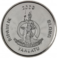 Монета Вануату 10 вату 2009 Президент США - Барак Обама
